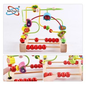 Samtoy légumes rouleau perles colorées <span class=keywords><strong>labyrinthe</strong></span> jouet éducatif Montessori jouet perlé en bois pour enfants - Product Image 4