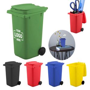 Mini Bote de Basura Multifuncional Creativo para Escritorio, Contenedor de Basura para Escritorio, Hogar, Escuela, Oficina, Portaplumas con Ruedas - Product Image 1