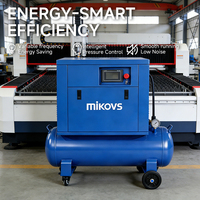 Compresseur d'air à vis portable industriel 5,5 kW 7,5 CV 220 V monophasé petit silencieux avec réservoir de sécheur d'air CE pour la réparation automobile et la pulvérisation