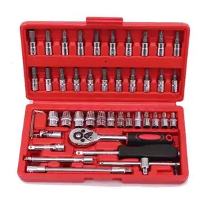 46 Stuks Professionele Oem Service Chroom Vanadium Handgereedschap Auto Fiets Reparatie Tool Set Auto Reparatie Tool Set Met Doos