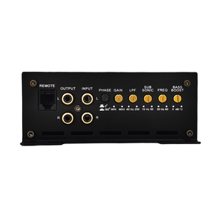 Monobloc d'amplificateur audio de voiture à canal unique 12V classe D avec égaliseurs de croisement en aluminium de puissance automatique RMS pour caisson de basses - Product Image 4