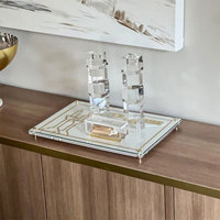 Plateau à Challah en Acrylique Personnalisé pour Décoration de Table Juive, Plateau à Fruits et Snacks en Lucite, Plateau à Pain de Shabbat Moderne