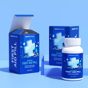 Benutzer definierte recycelte Pappe Magnet kartons Mattschwarzes Schwamm futter für Haarpflege pille Flüssige Medizin Schwamm produkte - Product Image 3