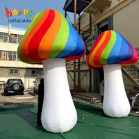 Ballon publicitaire gonflable personnalisé en forme de champignon coloré pour la décoration de scène d'événements et de fêtes à thème féerique