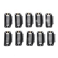 Clips à pression pour perruques ultra-légers à 9 dents, super durables pour l'extension capillaire quotidienne et l'entretien des perruques