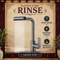 Robinet de cuisine extractible en acier inoxydable