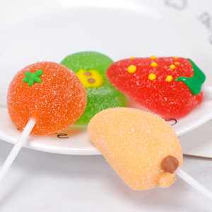 Supermercados Candy Shop 4 sabores afrutados Stick Fruit Sour Gummy Lollipop Caramelos y dulces Bolsa Embalaje Guangdong Eat Normal - Product Image 6