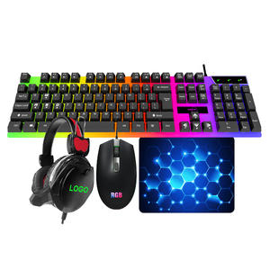 <span class=keywords><strong>Kit</strong></span> de <span class=keywords><strong>clavier</strong></span> de jeu <span class=keywords><strong>Gamer</strong></span> 4 pièces avec design en nid d'abeille - Product Image 2