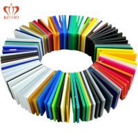Plaque en acrylique coulé PMMA coloré 3mm-6mm, plaque en plastique transparente, couleur et taille personnalisées, anti-UV pour enseignes LED