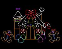 Proyecto de Decoración Navideña Personalizada con Luces LED 2D Gigantes Animadas para Exteriores, con Motivos de Fábrica de Juguetes, para Centros Comerciales y Plazas