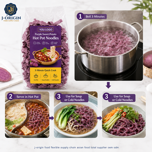 Nouilles pour Hot Pot à la Patate Douce Violette en Gros pour Marque Privée - Product Image 3