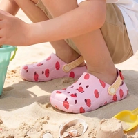 Sabots EVA pour enfants OEM ODM, design de fruits de dessin animé, sandales d'été imperméables avec sangle arrière, chaussures antidérapantes pour tout-petits, logo personnalisé