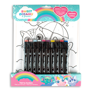 Dipingi con i numeri Sweet Dreams Friends - Pennarelli - PP: 147g Fogli da colorare - Carta: 74g - Product Image 1