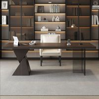 Bureau d'ordinateur de style minimaliste italien pour la maison, bureau de direction simple et haut de gamme