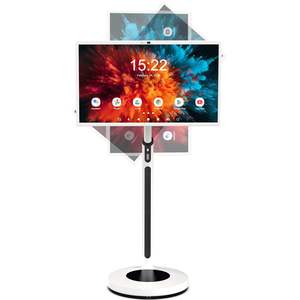 Téléviseur intelligent portable Android de 21,5 pouces avec écran tactile déroulable, haut-parleur intégré et roulettes, Full HD LED blanc - Product Image 4