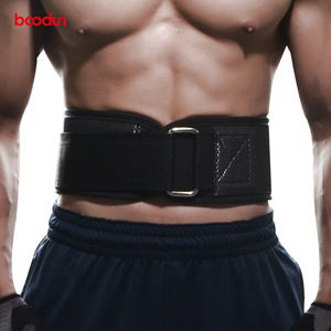 Bcodun Adjustable Waist Support Belt Nylon <b>Black</b> <b>Wrap</b> Around Weightlifting Fitness Lumbar Support Adult MLXL - Product Image 3