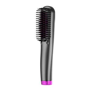 <span class=keywords><strong>Brosse</strong></span> lissante sans fil avec massage par vibration, peigne à boucler <span class=keywords><strong>ionique</strong></span> portable, chauffage rapide et arrêt automatique - Product Image 1
