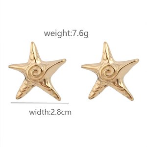 High Quality Women <b>Gold</b> <b>Plated</b> Women Trendy <b>Earring</b> Jewelry Stainless Steel <b>Earrings</b> - Product Image 2