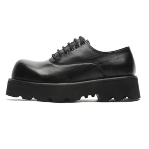 <span class=keywords><strong>Zapatos</strong></span> <span class=keywords><strong>de</strong></span> Vestir Oxford <span class=keywords><strong>de</strong></span> PU con Cordones Negros <span class=keywords><strong>para</strong></span> <span class=keywords><strong>Hombre</strong></span>, Modelo Nuevo 2025, Estilo Elevador, Alta Calidad - Product Image 5