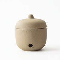 Diffuseur d'arômes en pierre de lave en céramique avec couvercle et base à trous d'aération, ensemble de pierres aromatiques pour huiles essentielles, vente en gros pour la décoration intérieure