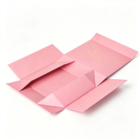 Scatola Regalo in Carta Rigida Riciclabile con Logo Personalizzato, Confezione di Lusso Magnetica Pieghevole a Forma di Libro per Regali Rosa