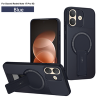 Étui en fibre de carbone Lichicase avec béquille pliable pour Xiaomi 18 18 Pro 18 Pro Max, coque de téléphone anti-chute