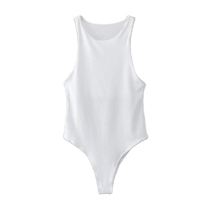 Body attillato estivo da <span class=keywords><strong>donna</strong></span> con logo personalizzato, senza maniche, <span class=keywords><strong>sexy</strong></span>, in tinta unita, alla moda - Product Image 5