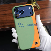 Nouvelle Coque de Téléphone de Luxe Bicolore en Cuir Antichoc pour iPhone 17 Pro Max 16 15 14 – Style Affaires