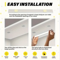 Lampu Tangga Sensor Gerak 3-CCT USB-C Isi Ulang Lampu Malam Nirkabel Magnetik untuk Keamanan Tangga Lorong