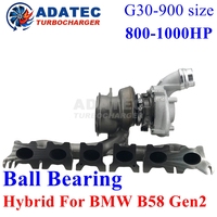 Turbo potenziato 1000HP ibrido per motore BMW B58 3.0L con cuscinetti a sfera B58 Gen2 G30-900, dimensioni turbina 8679022 18559700063 18559710063