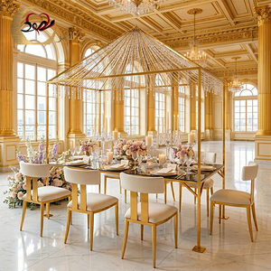 Mesa de Comedor Moderna con Marco Metálico Rectangular, Tapa de Vidrio Templado y Cristal Decorativo para un Elegante Mueble de Comedor - Product Image 1