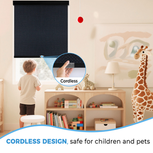 Stores occultantes sans fil à rouleau avec système de freinage intégré, couleurs assorties - Product Image 3