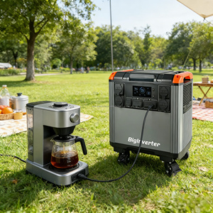 Estación de energía portátil de 4000W y 4000Wh, generador solar para preparar café al aire libre, camping y uso en picnics. - Product Image 1