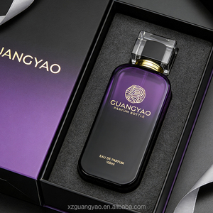 Flacon de parfum en verre rectangulaire de 100 ml avec <span class=keywords><strong>dégradé</strong></span> de couleurs personnalisé en usine, couvercle <span class=keywords><strong>carré</strong></span> en acrylique, logo personnalisé, boîte personnalisée - Product Image 2