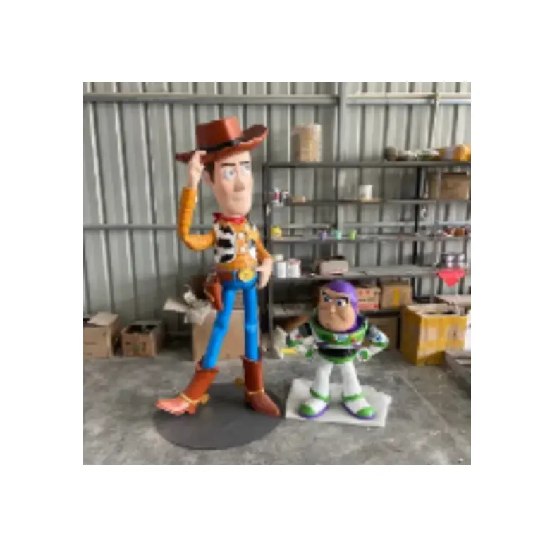 Exposición al aire libre de Toy Story Life Size Buzz Light year Escultura de dibujos animados