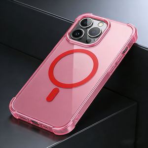 Funda de TPU Semitransparente de Lujo Personalizada <span class=keywords><strong>para</strong></span> Modelos 14-17, Magnética, Resistente a Impactos, Marco de Doble Tono, Carga Inalámbrica - Product Image 3