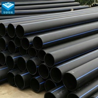 Tuyau HDPE PE100 20mm-1600mm haute pression résistant aux UV pour canaux d'eau, alimentation en eau, drainage et égouts