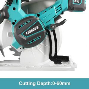 Large Professional Industrial Grade Long Cuts 7-1/4 Inch Battery-Powered Circular <b>Saw</b> 65mm Cutting Depth Laser Guide Brushless - Product Image 4