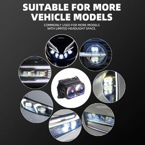 Nueva Llegada 68W Sistema de Iluminación Automática Aftermarket Matrix Blue Lens Dual LED Proyector Faro con Haz Alto y Bajo 12V Voltaje - Product Image 6