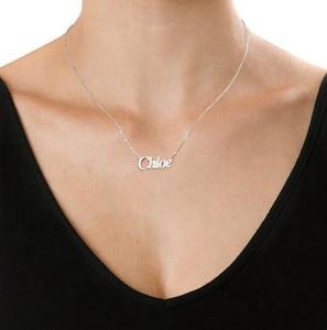 Collana Xuping Personalizzata in Lega di Rame Dorato, Gioielli da Donna, Piccola Collana con <span class=keywords><strong>Nome</strong></span> Personalizzato in Corsivo Classico - Product Image 6