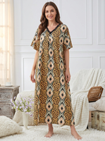 Chemise de nuit en pyjama pour femmes grandes tailles, respirante, à imprimé floral, de luxe et tendance