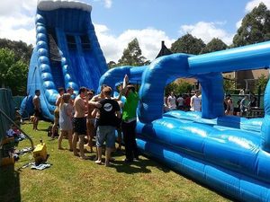 Thương mại màu xanh <span class=keywords><strong>Inflatable</strong></span> trượt nước <span class=keywords><strong>30</strong></span> ft PVC người lớn trẻ em lớn lâu đài <span class=keywords><strong>bouncy</strong></span> đôi trượt Công Viên Nước thiết bị - Product Image 4