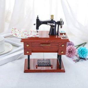 Plastic Square Sewing Machine <b>Music</b> <b>Box</b> | Classical Retro Small Model 1010 Ornament | Creative Gift for Home Decor - Product Image 3