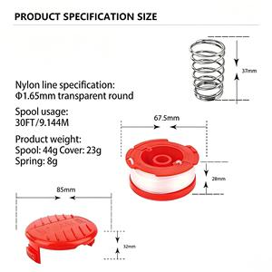 String Trimmer Line Spool Cap/Cover & Spring CMZST120SC for Craftsman <b>Weed</b> Wacker CMCST900 CMCST915 CMESTA900 CMEST913 CMESTE920 - Product Image 4