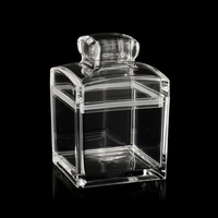 Pot de conservation carré transparent en acrylique de 300 ml pour aliments et fruits secs, vente en gros