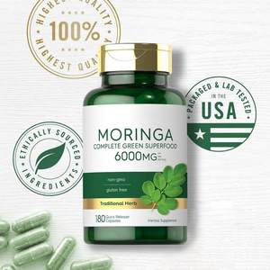 יצרן אספקת oem/odm באיכות גבוהה סיטונאית מחיר טבעי גמילה קפסולות מורינגה פרטי תווית <span class=keywords><strong>moringa</strong></span> עלה קפסולות - Product Image 3