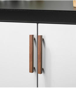 Poignées de porte d'armoire en alliage de zinc et bois, modernes, simples et élégantes, pour tiroirs de cuisine et commodes – Design contemporain durable et facile à installer - Product Image 5