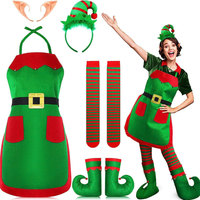 Accessoires de costume de fée de Noël colorés avec chapeau et tablier de cuisine pour fête de famille - Vente en gros usine