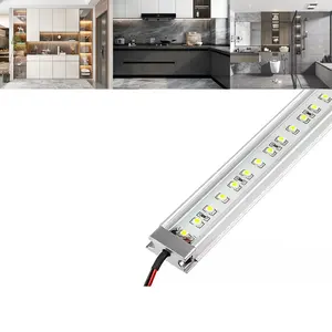 Thanh Đèn LED Nhôm 24 Inch IP67 Chống Nước Có Thể Điều Chỉnh Độ Sáng DC 12V Gắn Bề Mặt Đèn Tủ Quần Áo Màu Bạc