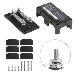 Cnspeed 300A Busbar Distribution <b>Terminal</b> Block M6 M8 M10 Screw <b>Terminals</b> For Cars Ships Pure Copper 33 Positions - Product Image 1